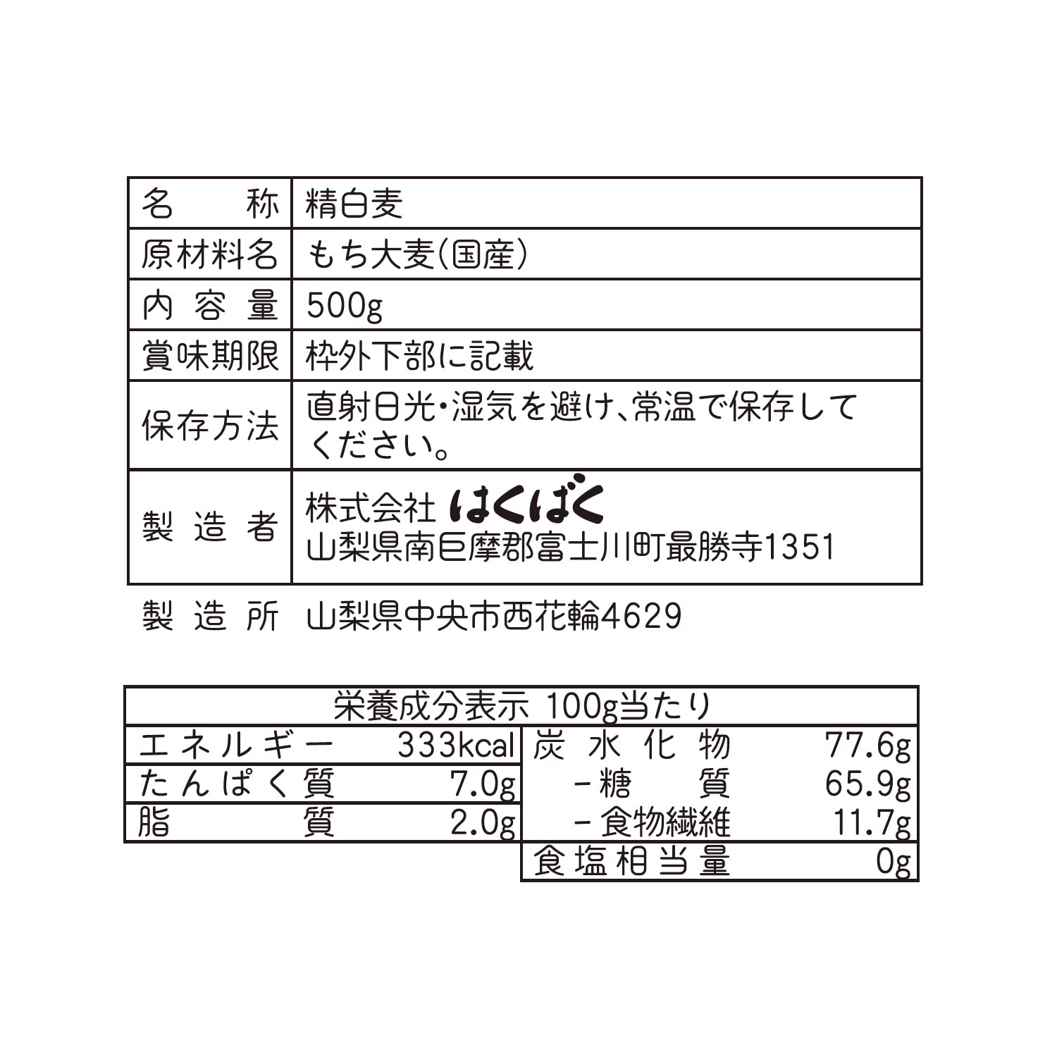 【送料無料】はくばく 国産もち麦 500gx2袋 goodfindstore-10179300 グッドファインドストア サンプル画像2