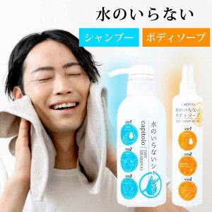 【水のいらない】　シャンプー / ボディソープ （1本あたり：300mL） ドライシャンプー 水のいらないシャンプー 水のいらないボディソープ 頭皮スッキリ リフレッシュ ニオイを抑え 介護 キャンプ 災害 旅行 アウトドア ジム 営業 防災　直送