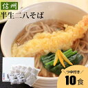 信州半生二八そば 10食セット (つゆ付き) |信州そば|二八蕎麦|八割蕎麦|半生八割蕎麦|バリューセット|直送