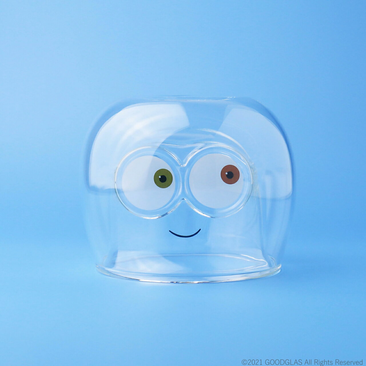 数量限定 【 正規品 】 グッドグラス ミニオンズ ボブ ダブルウォールグラス 横向き 耐熱グラス