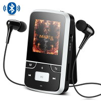 AGPTEK Bluetooth 搭載 クリップ式 MP3プレーヤー ミュージックプレイヤー MP3プレイヤー ミニ ミュージックプレーヤー Bluetooth対応 8GB内蔵 高音質 FMラジオ 録音 最大128GBマイクロSDカードに対応 G6 ホワイト プレゼント ギフト