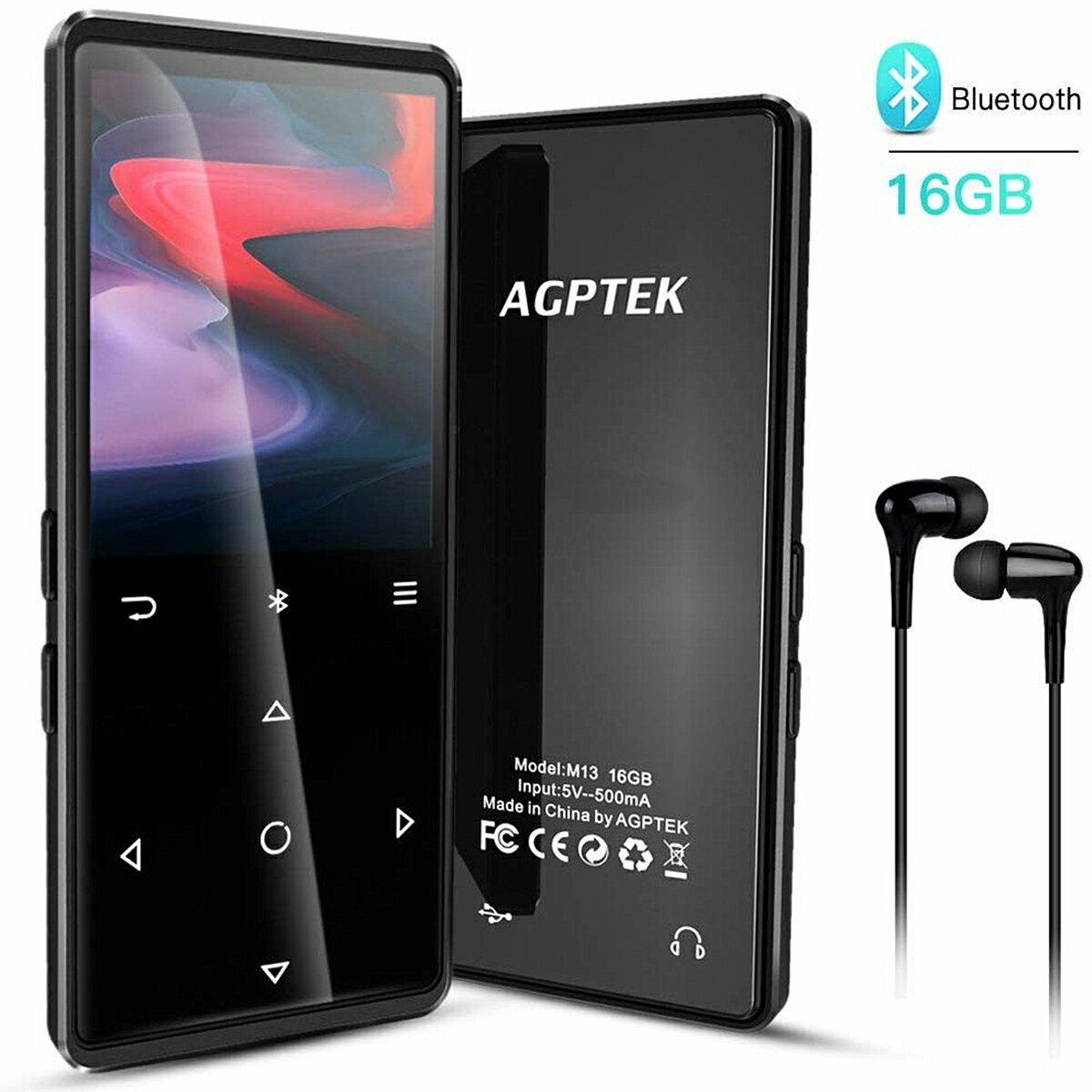 MP3v[[ yv[[ Bluetooth4.0 AirPodsڑ\ e16GB fW^I[fBIv[[ @\ FMWI ^ v dqubN rfI s[g _ĐȂ }CNSDJ[hő128GB܂Ŋg\ {Ή EH[N} AGPTEK