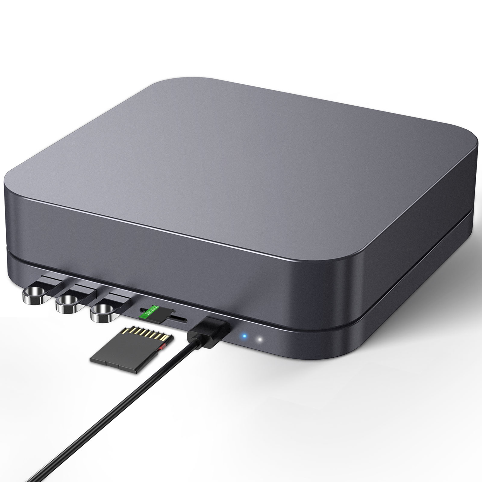 【あす楽☆正規品】 AGPTEK 7in1 HUB・Mac Mini 2018以降対応 USB-C USB-A ハブ 2.5インチ HDD/SSD ケース SATA 対応 5Gbps Type-C 変換アダプター タイプC USB-C ポート USB3.0 ドッキングステーション HDD/SSD 外付け ドライブケース USB-Cハブ アダプター カードリーダーのサムネイル