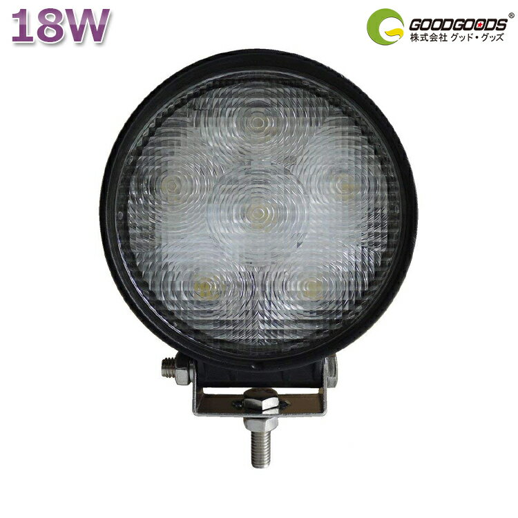 GOODGOODS LED DC作業灯 18W 超薄型 投光器 12V～24V対応 1800LM LEDワークライト 高輝度 省エネ IP67..