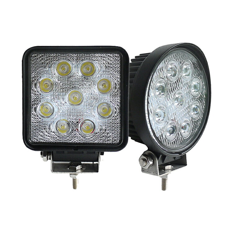 【ワンダフルデー & 防災の日】GOODGOODS 27WDC作業灯 LED 12V 投光器 LEDワークライト サーチライト 9連 DC12V/24V対応 直流 LED9個搭載 防水 耐震 省エネ 屋外照明 看板灯 集魚灯 駐車場灯 野球 釣り 看板照明 屋内 荷台 ステージ LD27