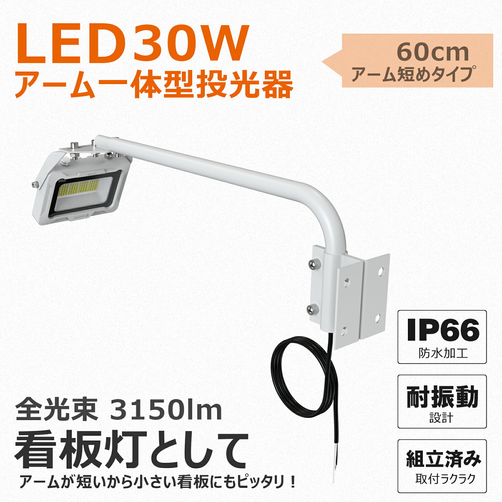 GOODGOODS LED    30W 3150lm Ĵ 뤤 鿧 Ra95  IP66 ɿ ɿ ʥ ݥåȥ饤  饤  Ź   η Ź Ź ʾ (LD-K4W)