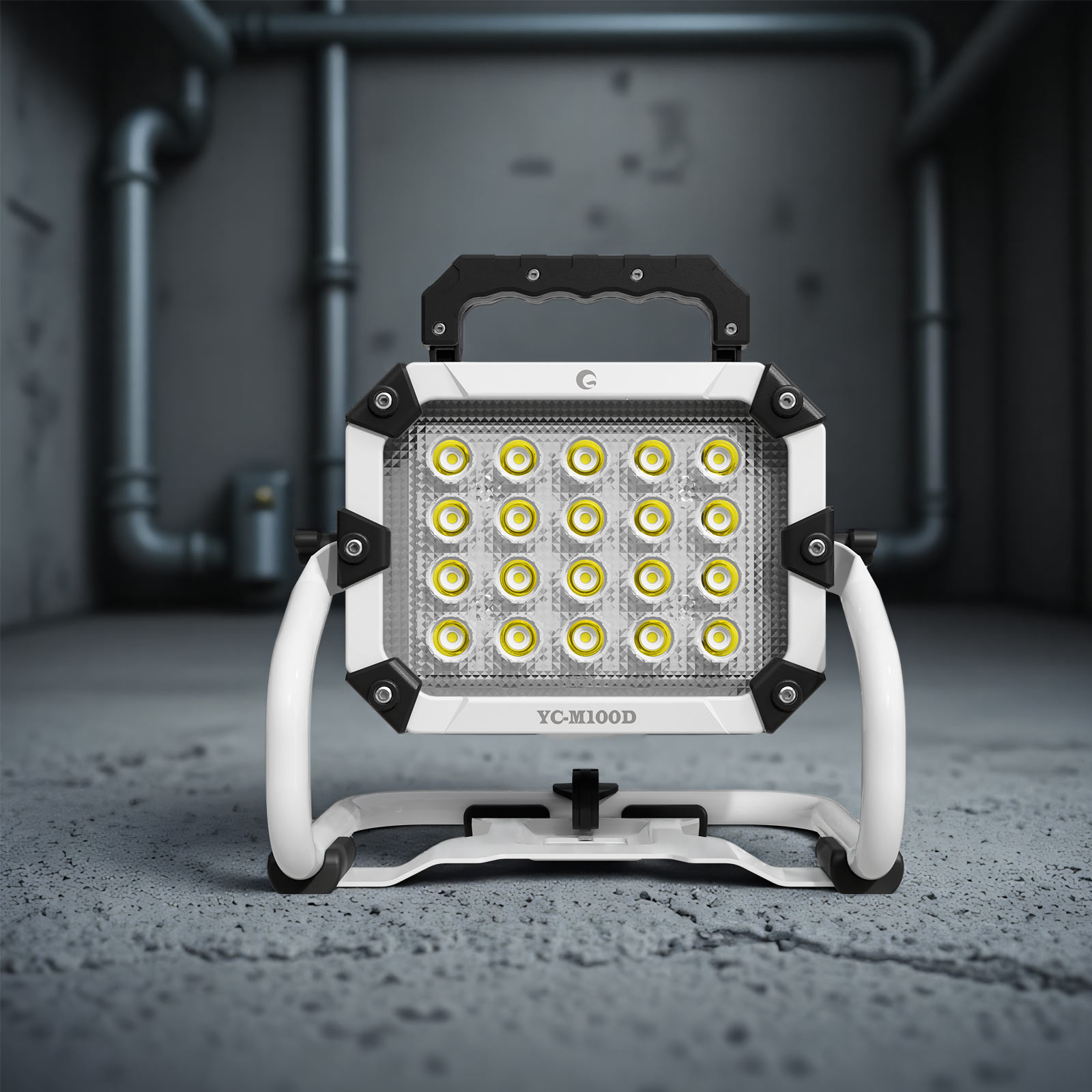 【1000円OFFセール中】バッテリー着脱式 LED 作業灯 100W 9500lm 投光器 マキタ バッテリー 互換 兼用 充電式ライト 屋外照明 防水 USB出力 工事 夜釣り 集魚灯 夜間作業 室内作業 アウトドア サブライト 予備照明 工事用照明 停電 台風 防災 YC-M100D GOODGOODS