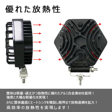 父の日ギフト led 作業灯 32w 2550lm DC12V/24V兼用 led ワークライト 屋外 防水 強力 led投光器 サーチライト 屋外 防水 集魚灯 船舶用 ledライト 荷台 夜間作業 省エネ 農業機械 工事現場 重機 （WL-45A）