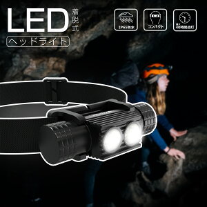 【10%OFFクーポンあり】GOODGOODS ヘッドライト 充電式 10W 855lm 強力 着脱式 LED 充電式ヘッドライト IP65 防水 ライト取外し可能 軽量 SOSモード 電池付属 ヘッドランプ LEDライト キャンプ 釣り 登山 アウトドア用 ライト 夜ラン 防災 停電 地震 台風 HL-02A