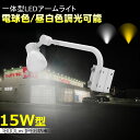 GOODGOODS 投光器 屋外 防水 看板灯 アーム付き 15W 店舗用 屋外 電球色/昼白色 超高可能 看板照明 アーム一体型 LEDライト 広角 120°...
