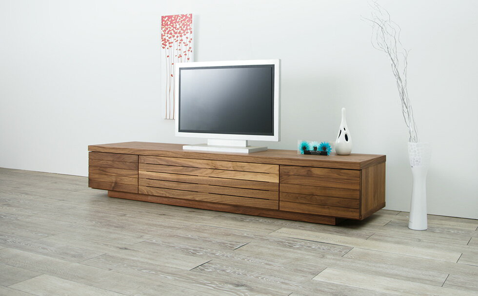 乐天商城 - テレビボード 幅200cm 日本製 大川家具 完成品 天然木 木製 TVボード テレビ台 ローボード 高級家具