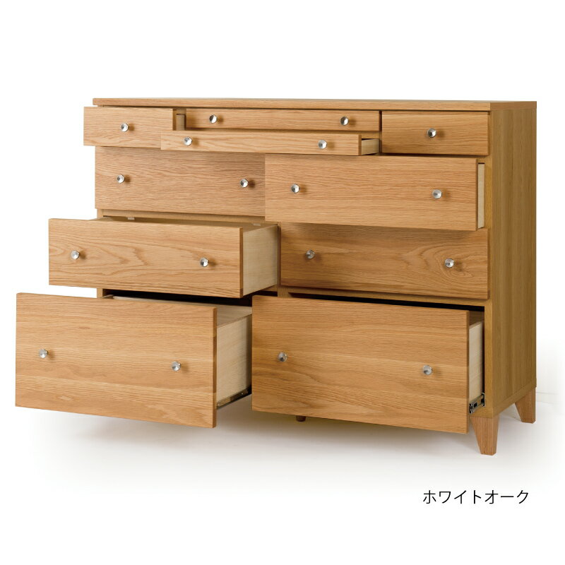 Rakuten - チェスト ローチェスト 120 日本製 完成品 木製 無垢 ウォールナット オーク 2素材選択 リビングボード キャビネット おしゃれ 開梱設置送料無料