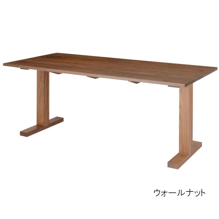 Rakuten - ダイニングテーブル 無垢 130×85 脚間が選べる 82〜122 木製 ブラックチェリー ウォールナット オーク 長方形 設置組立て無料