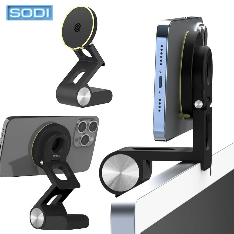 SODI 3-in-1 iPhone MagSafe対応マウント カメラマウント iPhone 15/14/13/12シリーズ モニター iMac用 デスクトップ…