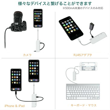 5in1 USB ハブ 変換アダプタ 充電 同時 イヤホンジャック 3.5mm SDカード iPad iPhone TF カードリーダー カメラ USB 写真やビデオ データを双方向伝送 MIDI キーボード DAC マイク マウス iOS 9.2以降に対応 QGeem アイパッド