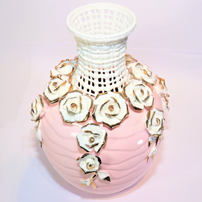 【送料無料】 花瓶 ピンク KBーMP01 インテリア オブジェ 飾り 置物 プレゼント 新築祝い 新生活 玄関 リビング 寝室 お祝い 記念 お返し 友達 夫婦 親 式 花 上品 造花 誕生日