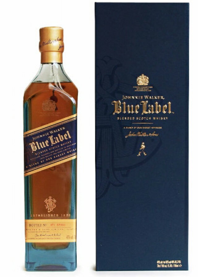 JOHNNIE WALKER Blue Label New Pack 750ML 40% ジョニーウォーカー ブルーラベル 洋酒 ウイスキー ブランデー モルトグレーン お酒 酒 ギフト プレゼント 飲み比べ 内祝い 誕生日 男性 女性 お歳暮 御歳暮 お祝い記念日