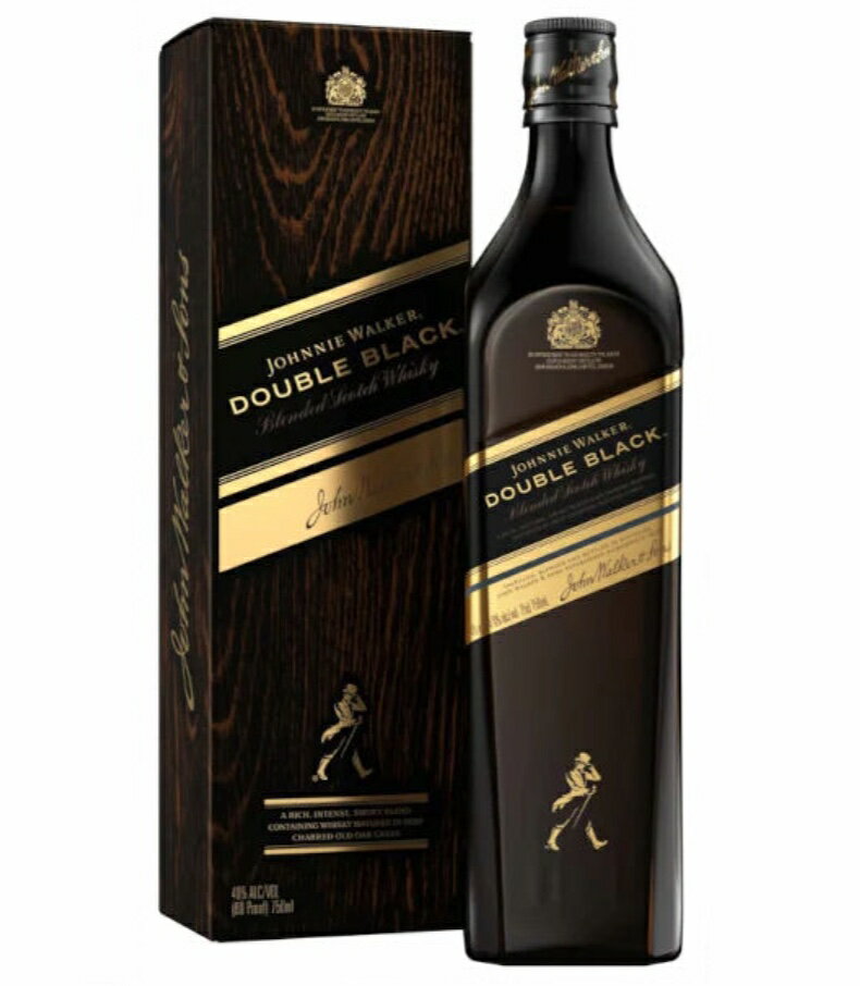 JOHNNIE WALKER Double Black 1000ML 40% ジョニーウォーカー ブルーラベル 洋酒 ウイスキー ブランデー モルトグレーン お酒 酒 ギフト プレゼント 飲み比べ 内祝い 誕生日 男性 女性 お歳暮 御歳暮 お祝い記念日