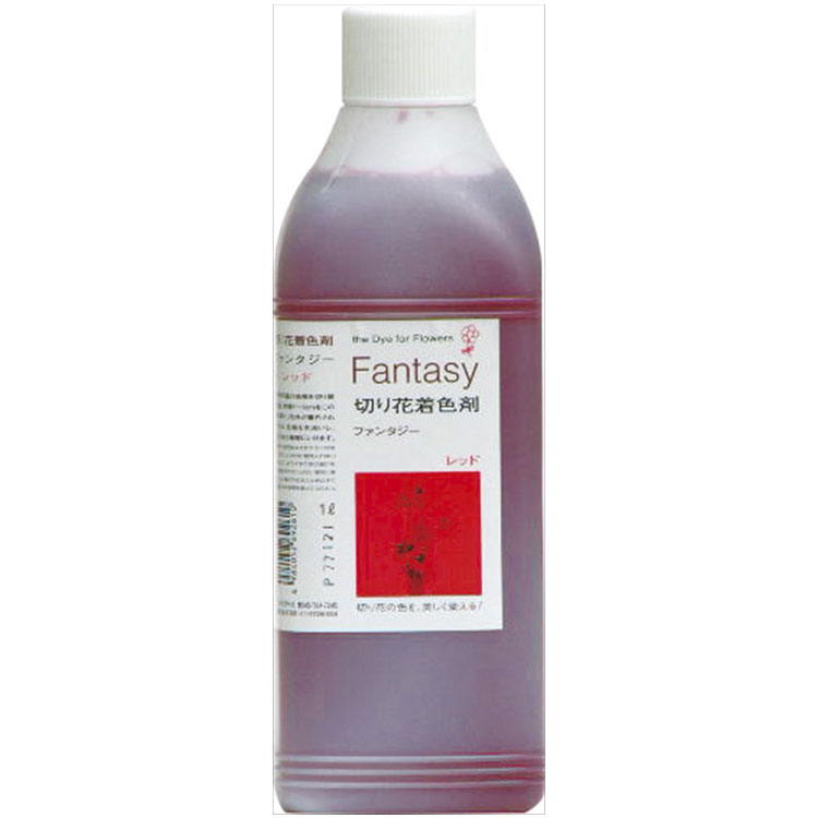 【167-2014-7】 お花の資材 ファンタジー　1L レッド 1本送料無料　花資材 松村工芸 FKTS