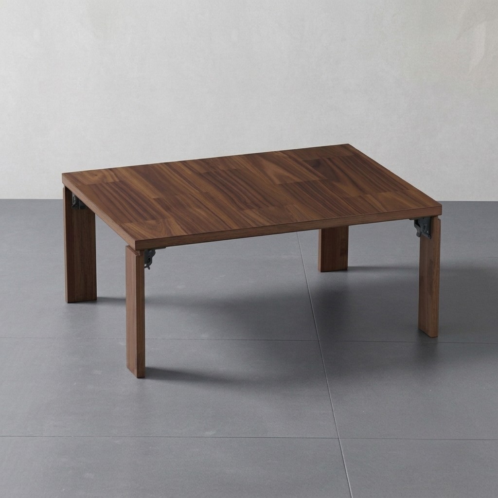 テーブル 長方形 80×60cm 高さ35cm 軽量 ローテーブル 折りたたみ 座卓 完成品 おしゃれ [2]