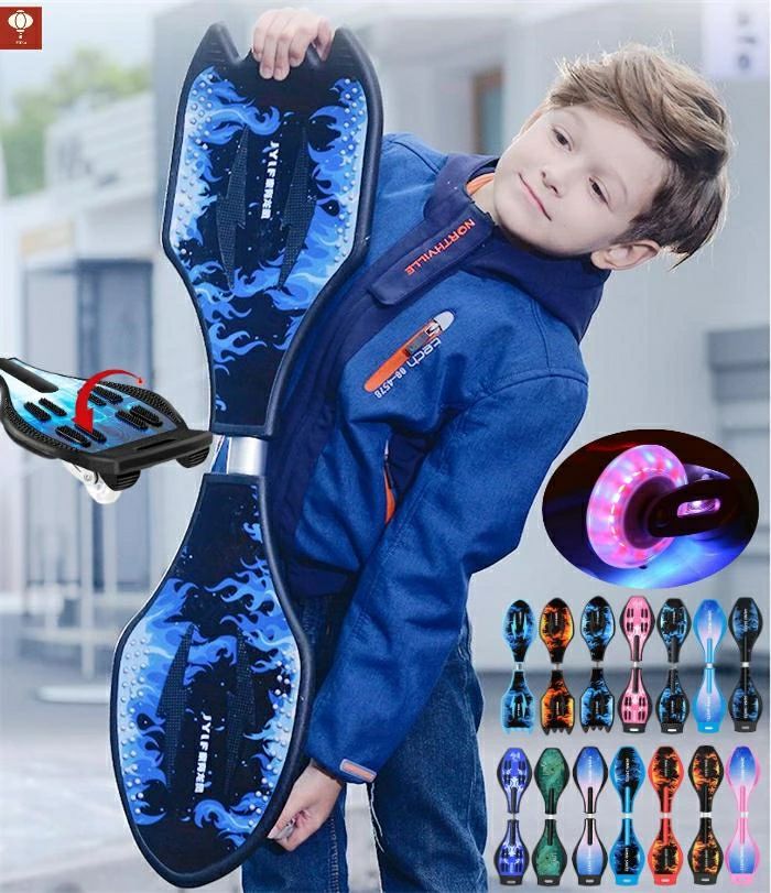 エスボード ミニモデル 子供用/携帯用ケース付き 光るタイヤ仕様 スケボー 2輪 子ども用スケートボード こどもの日 子供の日 誕生日 小