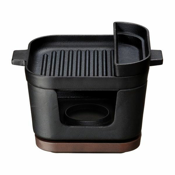 デリッシュ・ライフ COLOスクエアグリルパン13cm・ソースカップ付/コンロセット イシガキ