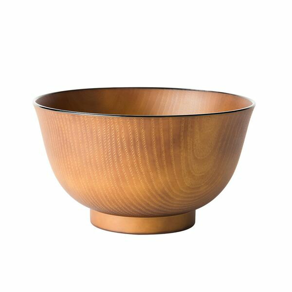 洗浄多用椀 羽反全木目 茶 アサヒ興洋