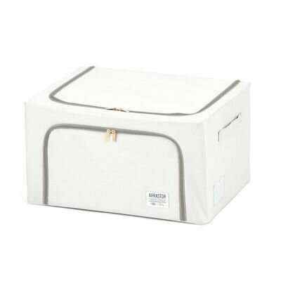 積み重ねできるストレージボックス55L ホワイト（グレーに近い色味となっております） 武田コーポレーション