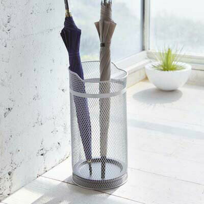 ＼レビューで1000円クーポン!／ 山崎実業 かさたて ラウンドメッシュ シルバー YAMAZAKI