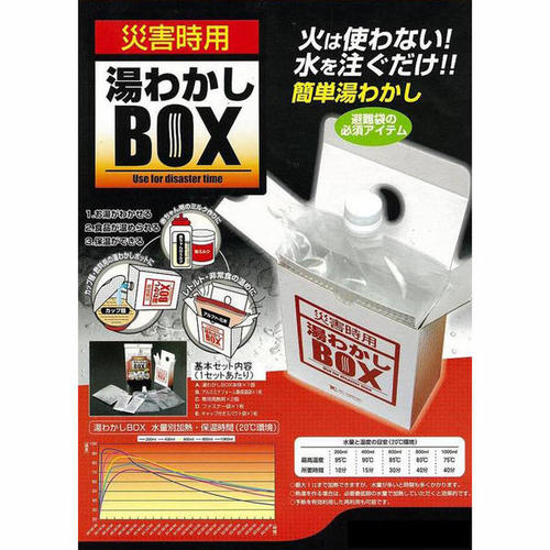 湯わかしBOX基本セット（2回分） 湯沸かし 災害時 緊急時 火を使わない【CP】