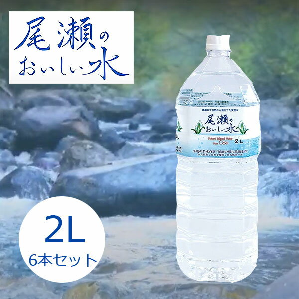 【送料無料】群馬県 天然水 尾瀬のおいしい水 2L 6本 お得パック（2Lx6本セット）ペットボトル 軟水 お水 水 おいしい 平成 名水 百選 ミネラルウォーター 飲料水 まとめ買い 非加熱 ニチネン 2リットル ケース 【代引/同梱/返品不可】【個別送料計算】