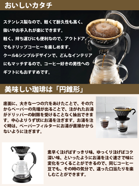 [割引クーポン配布中]HARIO ハリオ V60 メタルドリッパー 銅製 カパードリッパー （1〜4杯用）計量スプーン付き コーヒードリッパー ドリップ 珈琲【RCP】【VDP-02CP】