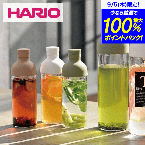 【新しくなりました】HARIO ハリオ ワインボトル型の水出し茶ボトル フィルターインボトル 300ml（お茶 ティーポット ピッチャー 冷蔵庫 フルーツ） 水出し 水だし アイス ポット コールドブリュー※一部画像は750mlサイズを使用