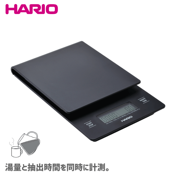 \レビューで1000円クーポン!/ HARIO ハリオ V60 「抽出量」と「抽出時間」を同時に計測できる ドリップスケール V60 メタル ドリップ スケール...