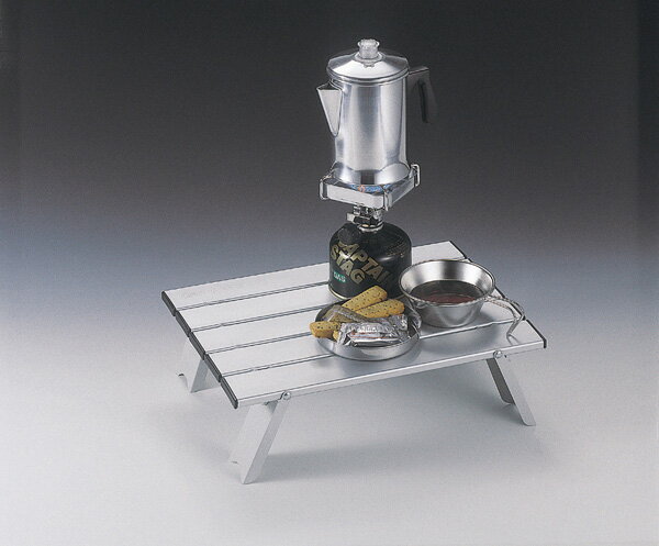 コンパクト 折りたたみ式 アルミロールテーブル CAPTAIN STAG パール金属 【RCP】【M-3713】