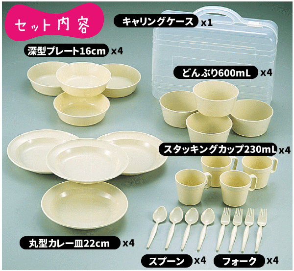 レギュラータイム キャンピングセット 食器セット CAPTAIN STAG パール金属 【RCP】【M-1201】通販格安セール情報　楽天　通販