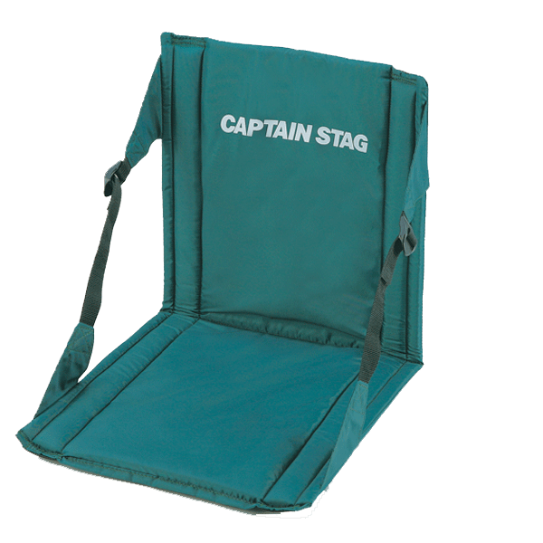 フォールディングチェア&マット グリーン CAPTAIN STAG パール金属 【RCP】【M-3335】