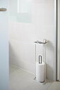 \今ならレビューで1000円クーポン!/ 山崎実業 トレイ付きトイレットペーパースタンド プレート plate ホワイト YAMAZAKI