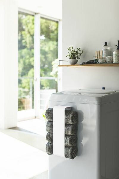 山崎実業 マグネットバスタオルホルダー プレート plate ホワイト YAMAZAKI