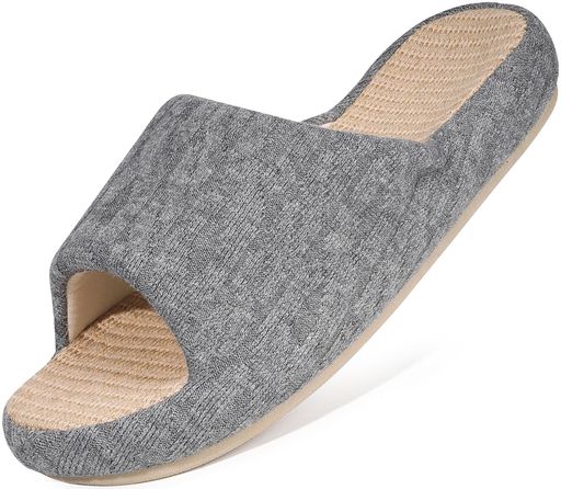 [ZUSERIS]スリッパ夏用室内レディースメンズルームシューズ麻室内履き厚底通気軽量静音滑り止め