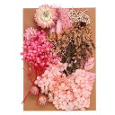 PATIKILナチュラルドライフラワー複数のカラフル本物のドライ押し花植物クラフト樹脂ソープキャンドルスクラップブッキング用ピンクシリーズ