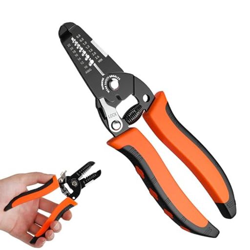 Joebo多機能ストリッププライヤーワイヤーストリッパー電工ペンチ0.6-2.6mm用マンガン鋼手の負担を軽減..