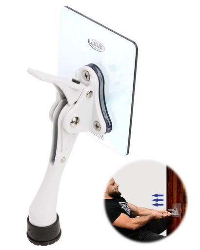 HASHIドリル要らずの貼り付け型ドアストッパーワンタッチドアストッパー4インチワンタッチキックダウン作動(ホワイト1セット) HASHIドリル要らずの貼り付け型ドアストッパーワンタッチドアストッパー4インチワンタッチキックダウン作動(ホワイト1セット)