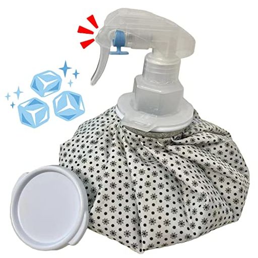 MIYOSAアイシングバッグ氷嚢スプレー付き(9inch)氷嚢霧吹き大口径水漏れ防止アイスバッグミストスプレ..