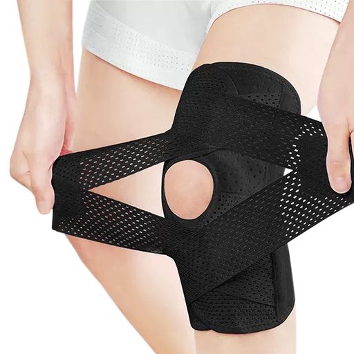 膝サポーター【柔道整復師推奨】スプリング内蔵穴あき設計膝の皿半月板安定するTECHNO-RINE素材薄手通..