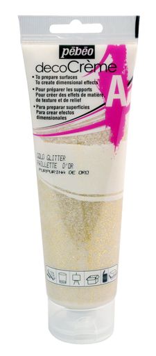 ペベオ(Pebeo)DIY水性アクリルペイントデコクリーム120mlゴールドグリッター401