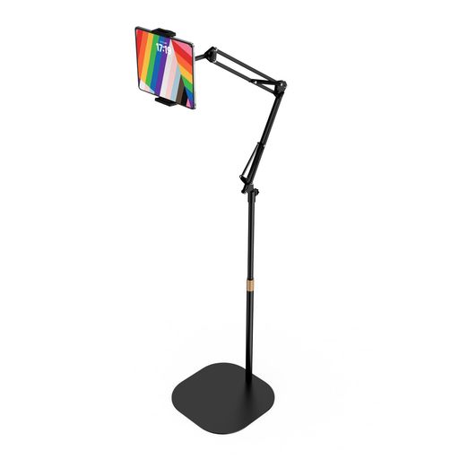 タブレットスタンド床置き伸縮式フロアスタンドiPadアーム寝ながら50-170CM高さ調整角度調整4.7-15.6イ..