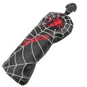 ゴルフヘッドカバードライバー用カバーウッドFW用カバーユーティリティUT用カバー変換ダグ付きspidersスパイダー単品/3点セット黒(ユーティリティUT用黒)