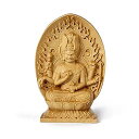 仏像【愛染明王】柘植総高70mm坐像ミニ仏像彫刻木彫り木材置物フィギュア風水祈る厄除け