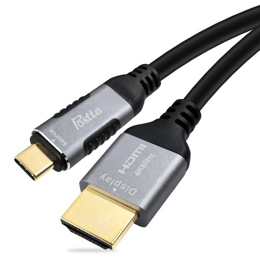【最大4K@60Hz解像度対応】: USB-C to HDMIケーブルは4K@60Hzまでの解像度をサポートし、2K@120Hz、1080Pへの下位互換性もあります。また、※ご利用の入力機器と出力機器の両方が4K@60Hzに対応していることを必ずご確認ください。 【簡単プラグ&amp;プレイ】: 不安定なWiFiやドライバー設定の煩わしさから解放されます。先進的なICチップを搭載したこの高速USB-C to HDMIケーブルは、USB-C信号をHDMI信号に変換します。※Type-C端末がUSB Type-C DisplayPort Alt Modeに対応していることを必ずご確認ください。※一方向伝送のケーブルとなっており、USB-Cホスト機器からHDMIディスプレイへの接続専用です。 【精密な製造技術】: 製品寿命の延伸に向け、細部まで精心に設計されています。メッキ加工されたコネクタは腐食や摩耗に強く、信号伝送性能を向上。一体成型構造によって強固な接続を実現し、アルミニウム製ケースが効果的な放熱を促進。